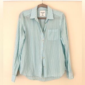 Lightweight Striped Cotton Button Down Shirt